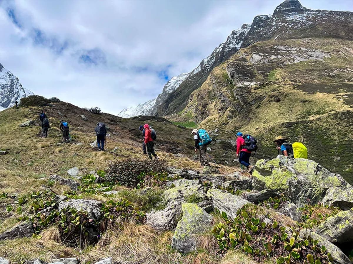 Bali Pass at 16,200 ft — one of highest trekking passes in Uttarakhand