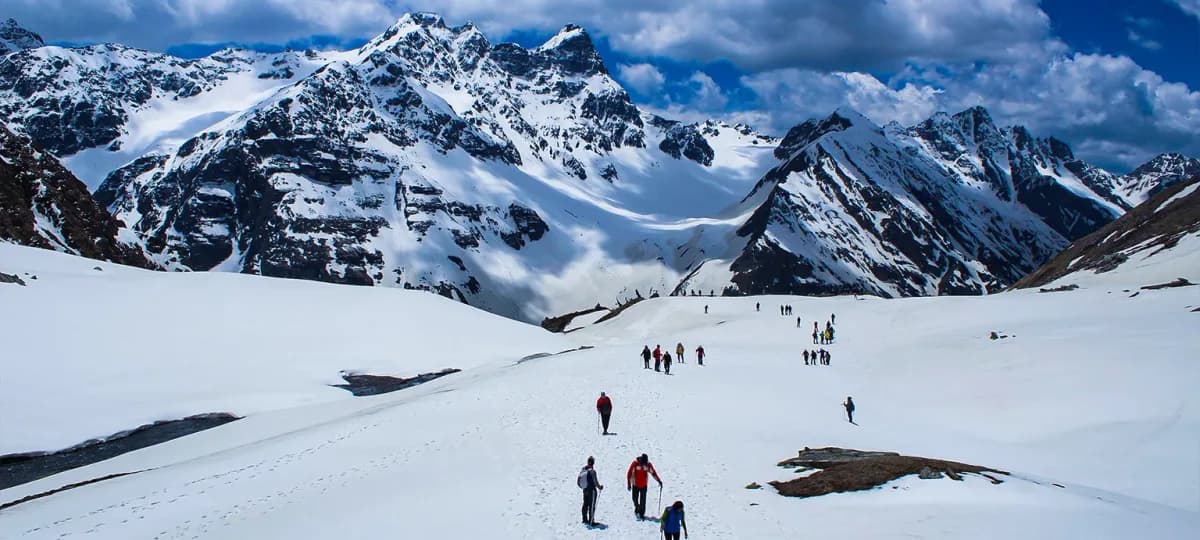Buran Ghati Pass at 15,000 ft — dramatic high pass crossing