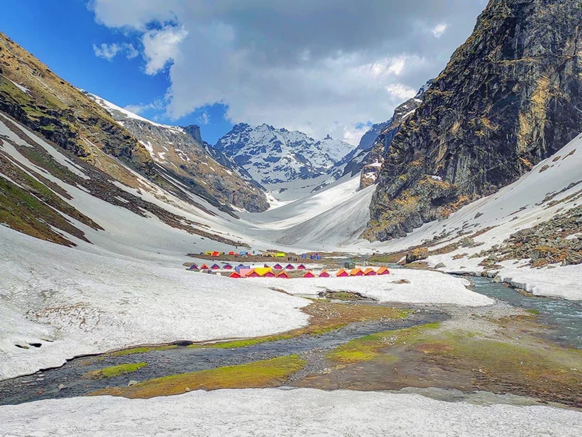 Dramatic landscape shift — lush Kullu Valley to barren Lahaul