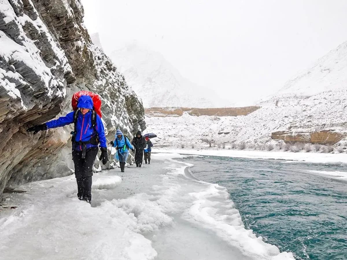 Walk on frozen Zanskar River